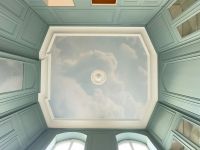 Plafond tendu imprimé ciel nuageux d'été